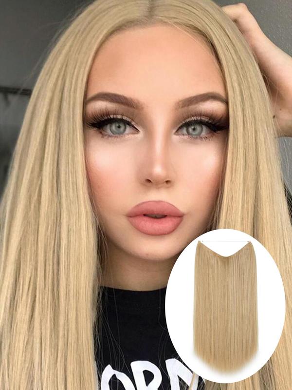 14 16 18 22 Inch Long Straight Hair Extension, Natural Invisible Fluffy Hair Extensions for Women, Synthetic Hairpiece for Daily & Party Hairstyle Ideas