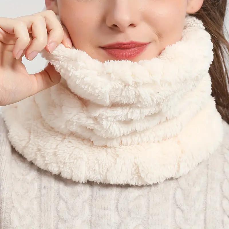 Solid Color Plush Neck Warmer, Soft Comfortable Neck Warmer, Neck Warmer for Women & Girls, Winter Outdoor Sports Accessories