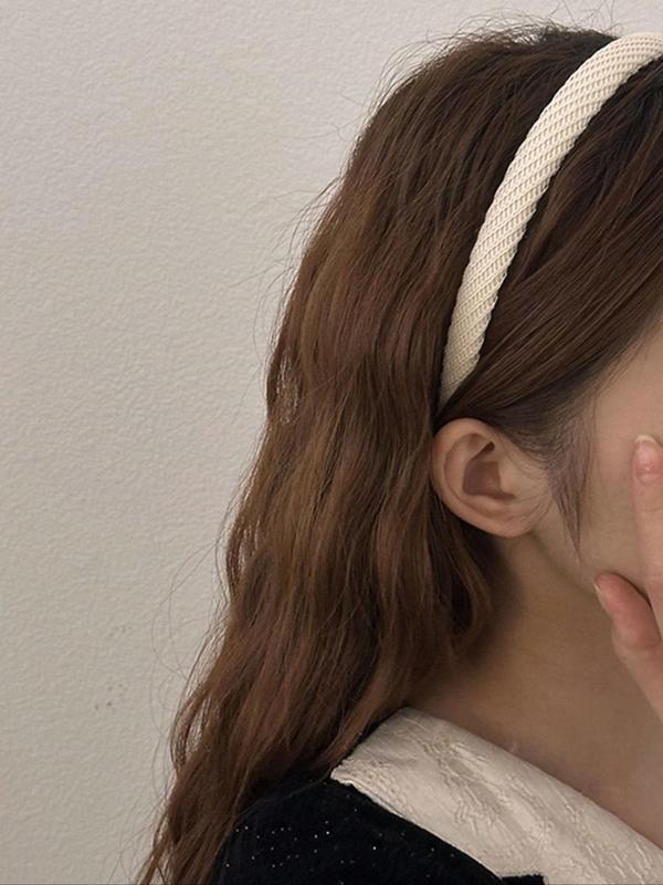 Solid Color Headband, Casual Versatile Hair Accessories for Women, Minimalist Headwear Suitable for Thick Hair, Fashion Hair Accessories for Party, Daily Clothing Decor
