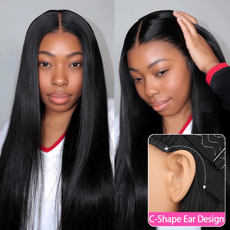 CurlyMe Pre-Max Wear Go 9x6 HD Lace Tiny Knots M-cap Glueless Straight Hair Lace Front Wigs