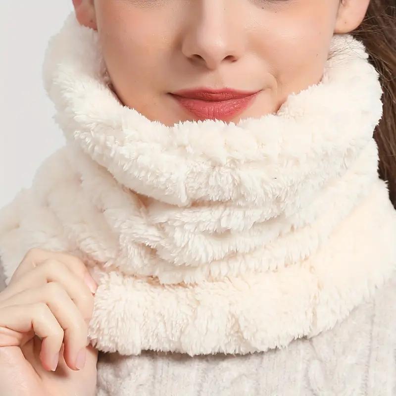 Solid Color Plush Neck Warmer, Soft Comfortable Neck Warmer, Neck Warmer for Women & Girls, Winter Outdoor Sports Accessories