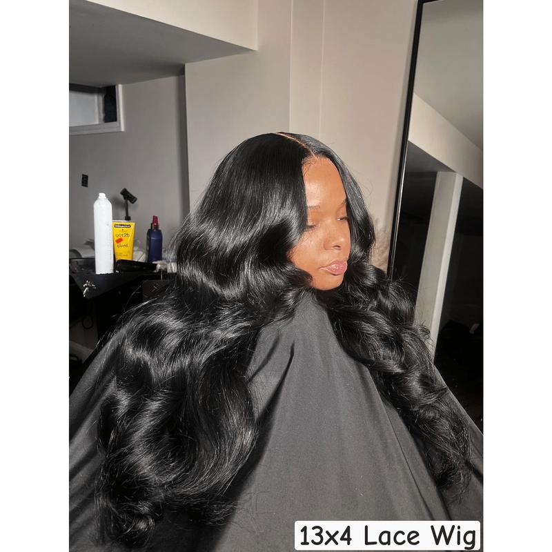 40 Inch Body Wave Lace Front Wigs Human Hair Pre Plucked 13x4 HD Lace Frontal Wigs Human Hair 200% Density Natural Black Wigs For Women Human Hair Lace Front Wig With Baby Hair Glueless