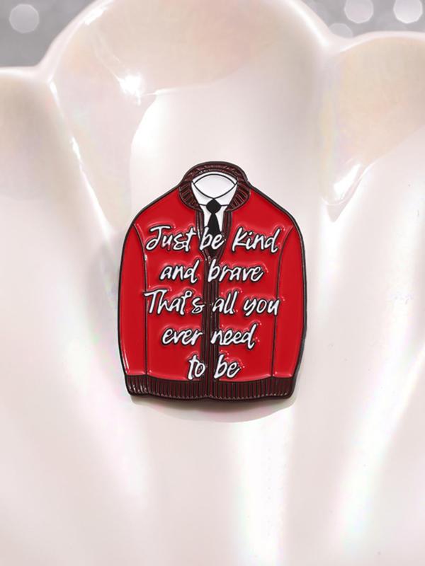 Creative Slogan Enamel Pin, Just Be Kind and Brave That's All You Need Brooch, Fashion Accessories for Women & Men, Trendy All-match & Exquisite Brooch for Birthday Gift