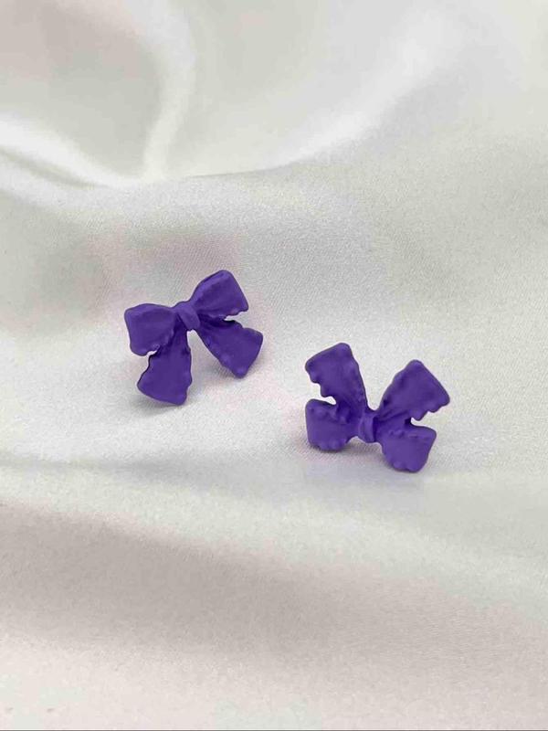 Women's Elegant Bowknot Design Stud Earrings, 1 Pair Trendy Cute Stud Earrings, Chic Gorgeous Jewelry As Gift for Girlfriend for Daily Decor