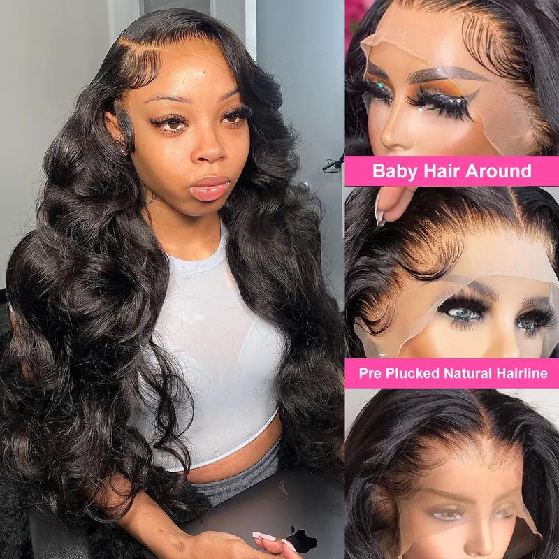 360 Transparent Body Wave Lace Front Human Hair Wig Pre Plucked Brazilian Remy Hair 24 26 Inch Water Wave Lace Frontal Wig For Women