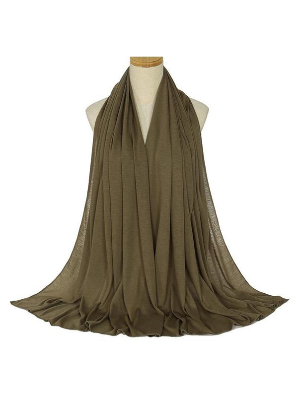 Solid Color Long Scarf, Fashionable Wrap Scarf, Casual Versatile Scarf for Women, Warm and Stylish Scarf for All Seasons