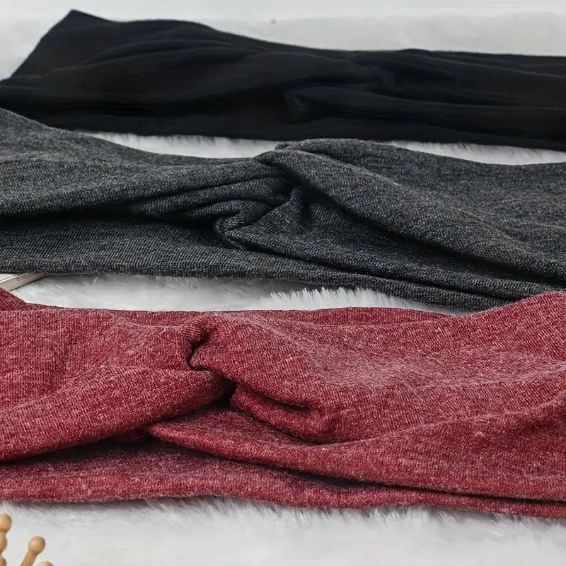 Solid Color Headband, 6 Counts Vintage Non Slip Comfortable Elastic Hair Accessory for Women & Girls, Portable Sports Headbands for Home Gym Outdoor, Gym Accessories