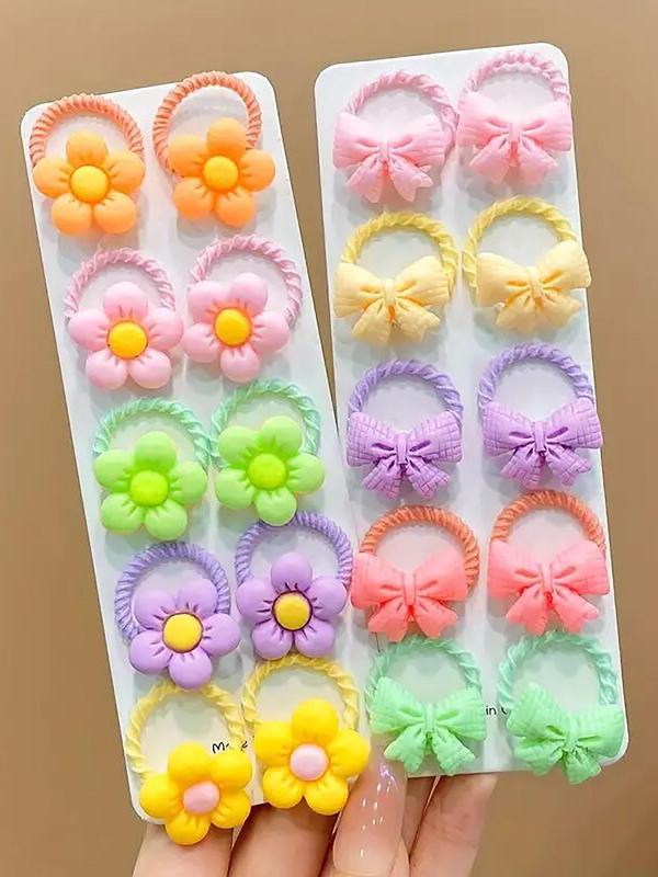 Cute Flower Design Hair Tie, High Stretch Hair Tie for Girls, Fashion Hair Accessories for Party, Daily Clothing Decor