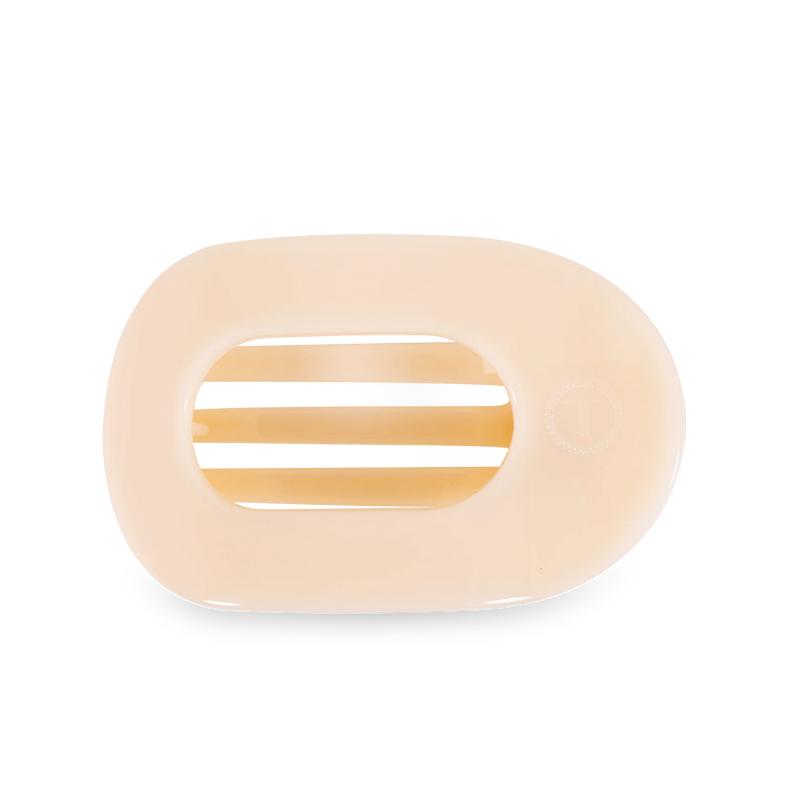 TELETIES Flat Round Hair Clip for Women - Durable Plastic Hair Accessory