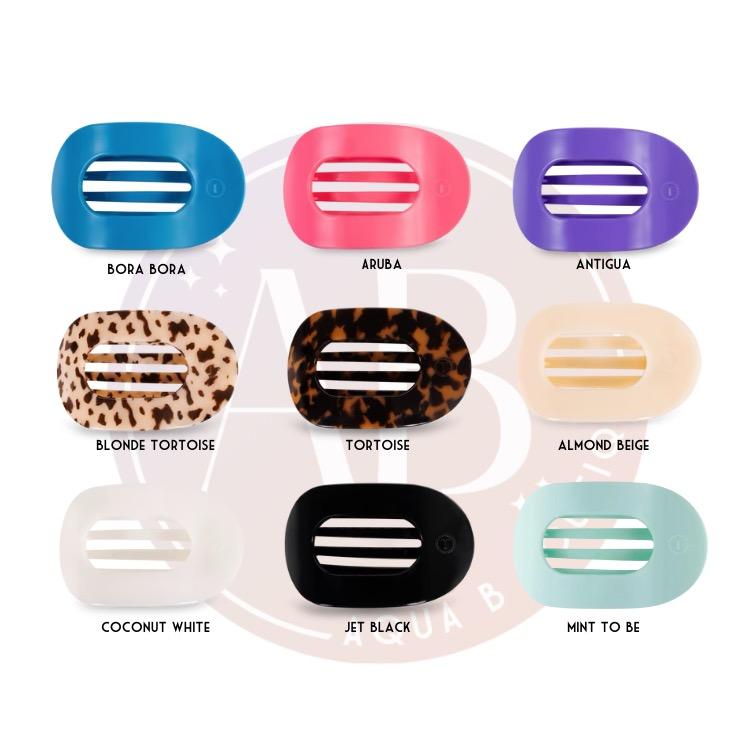 TELETIES Flat Clip - Choose Your Color and Size for All Hair Types