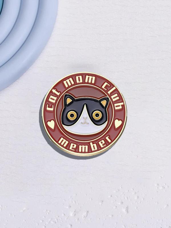 Cute Cat Design Brooch Pin, Fashion Alloy Accessories for Daily Holiday Gift, Fashion Brooch for Daily Clothing Decor, Trendy All-match & Exquisite Brooch for Birthday Gift