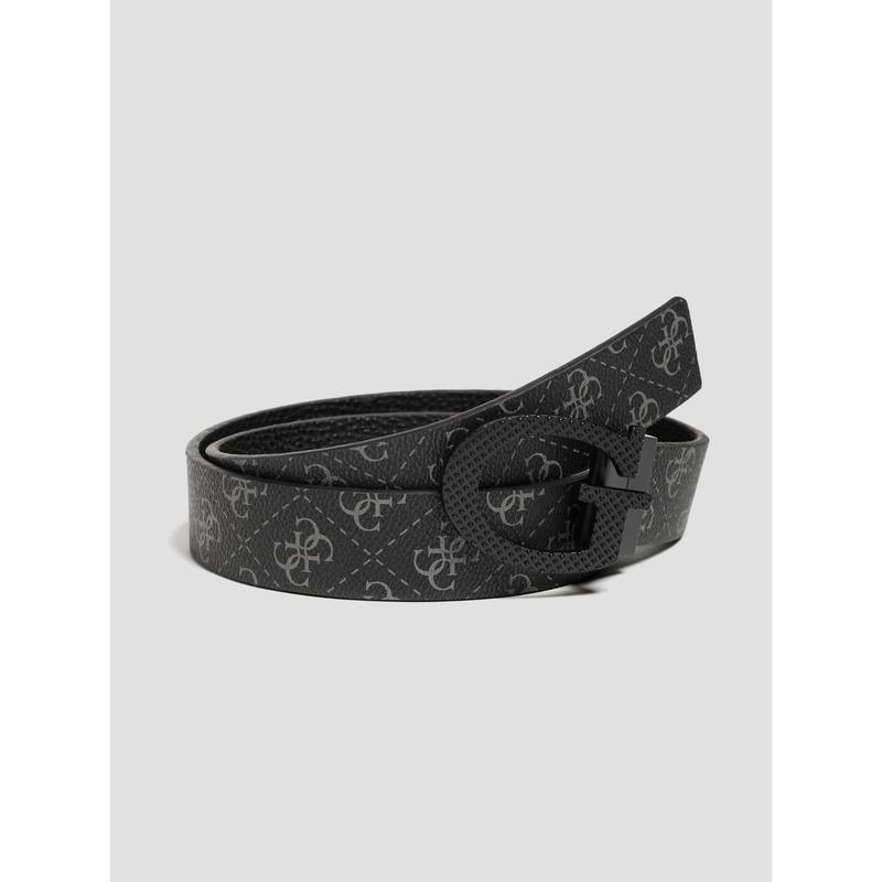 GUESS Male Reversible Charcoal Quattro G Belt