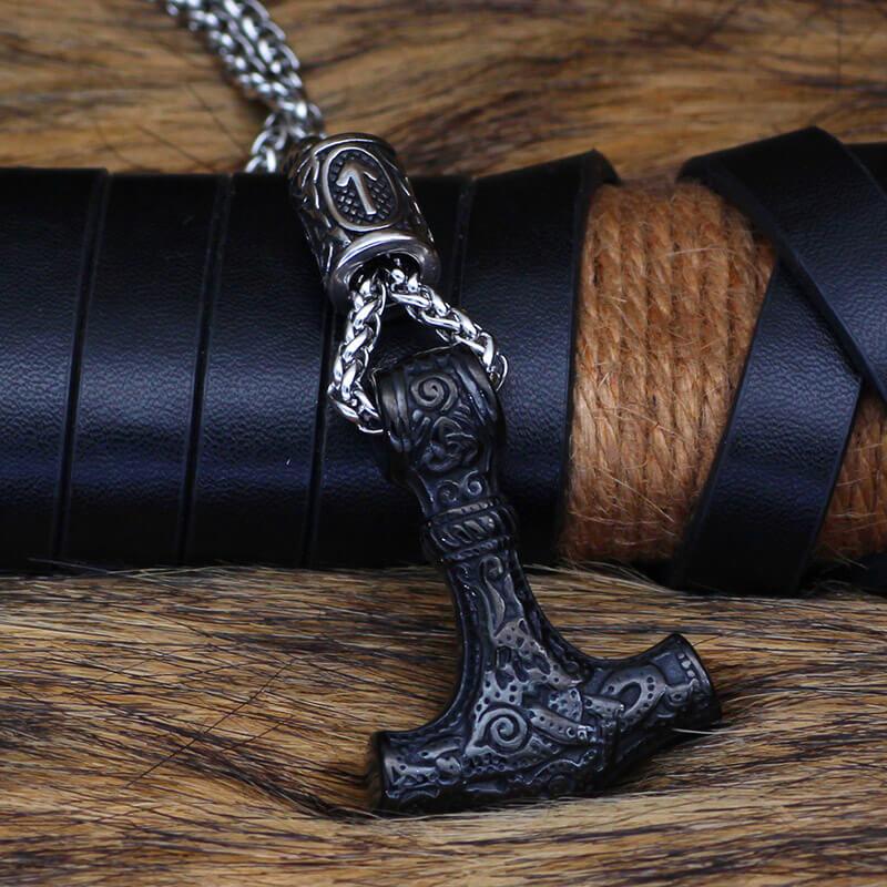 GTHIC Nordic Thor’s Hammer Stainless Steel Pendant for Wedding Engagement Birthday Gift Durability