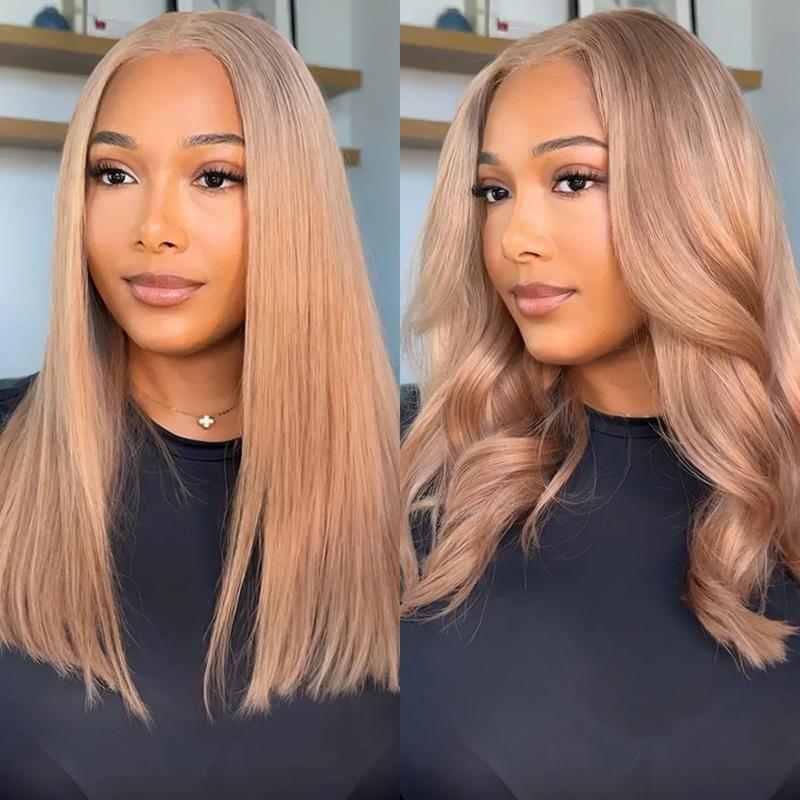 Megalook Super Silky Straight Glueless Human Wigs 250% Density Pre Cut 6x5 HD Lace Front Wig Beginners Wigs Ready to Wear Bleached Knots Wig