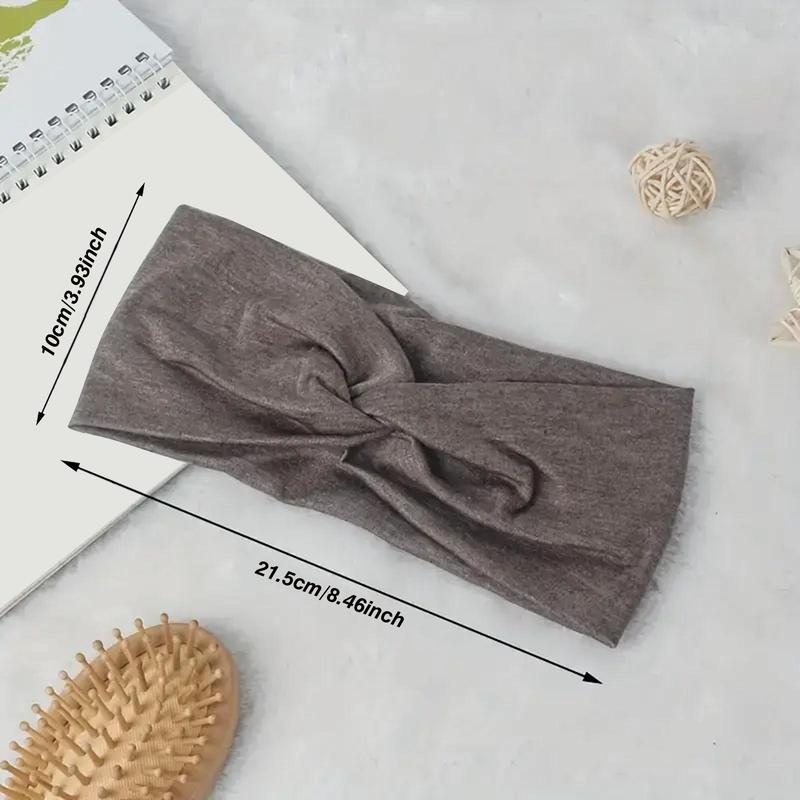 Solid Color Headband, 6 Counts Vintage Non Slip Comfortable Elastic Hair Accessory for Women & Girls, Portable Sports Headbands for Home Gym Outdoor, Gym Accessories