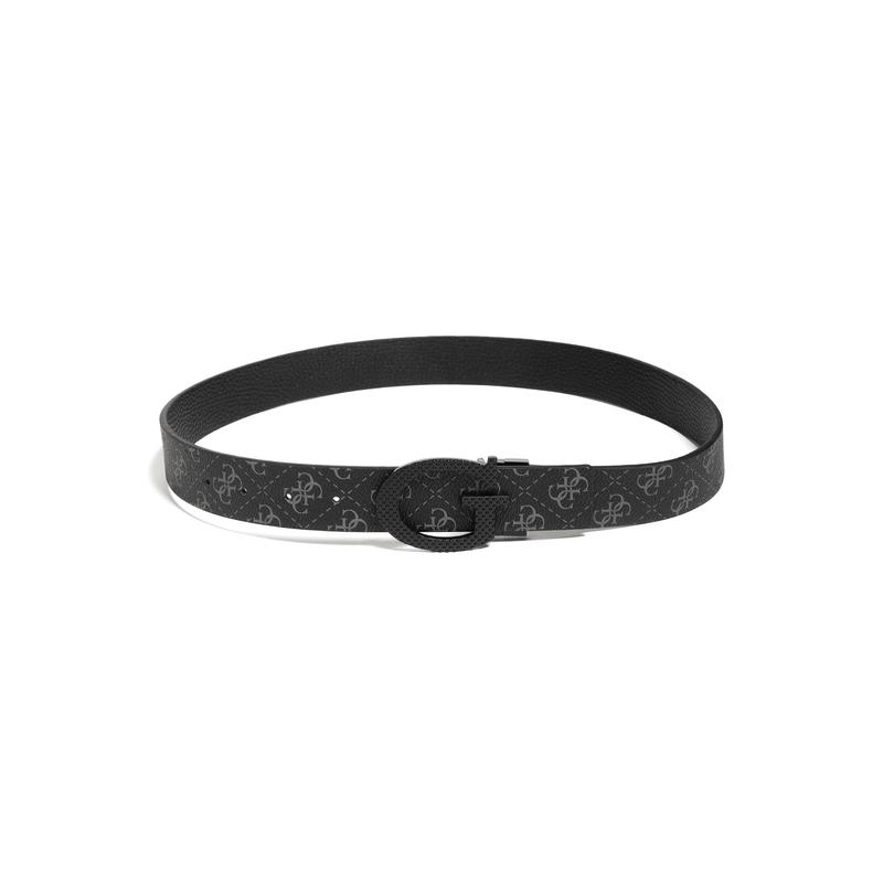 GUESS Male Reversible Charcoal Quattro G Belt