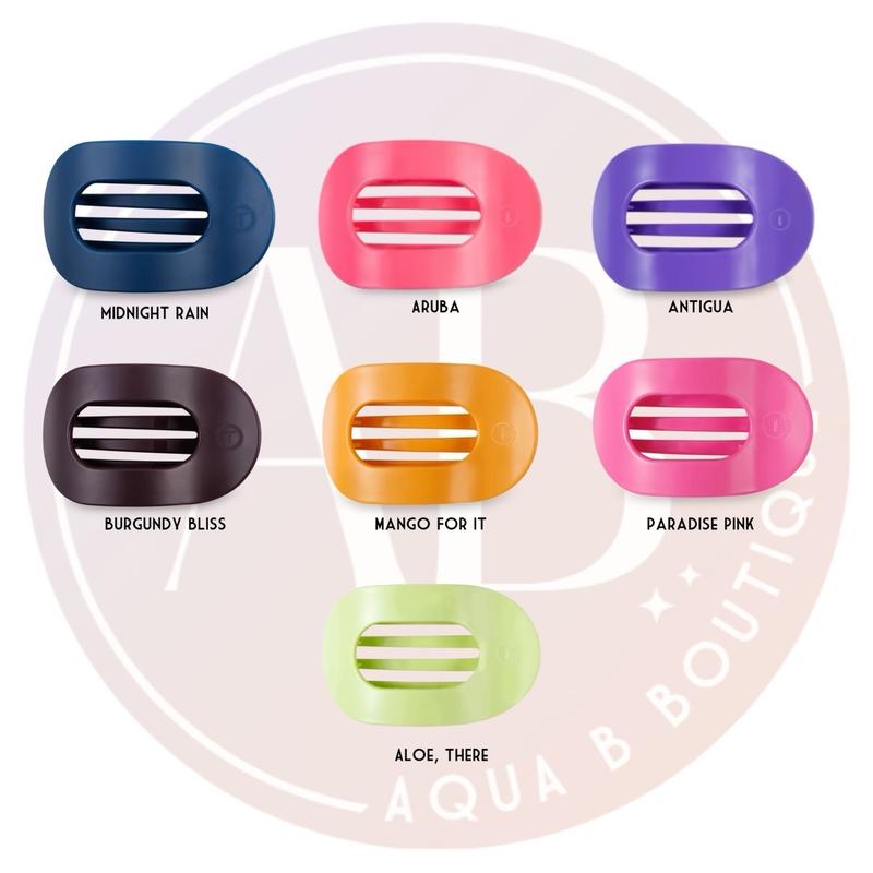 TELETIES Flat Clip - Choose Your Color and Size for All Hair Types
