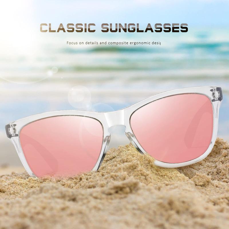 Sunglasses Womens Polarized Sunglasses for Women Men Classic Retro Designer Style Trendy Mirrored Sun Glasses beach essentials