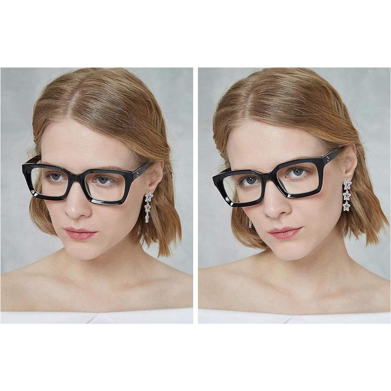 FEISEDY Glasses Frame Womens, Square Thick Eyeglasses Frame, Classic Eyewear for Men B2461